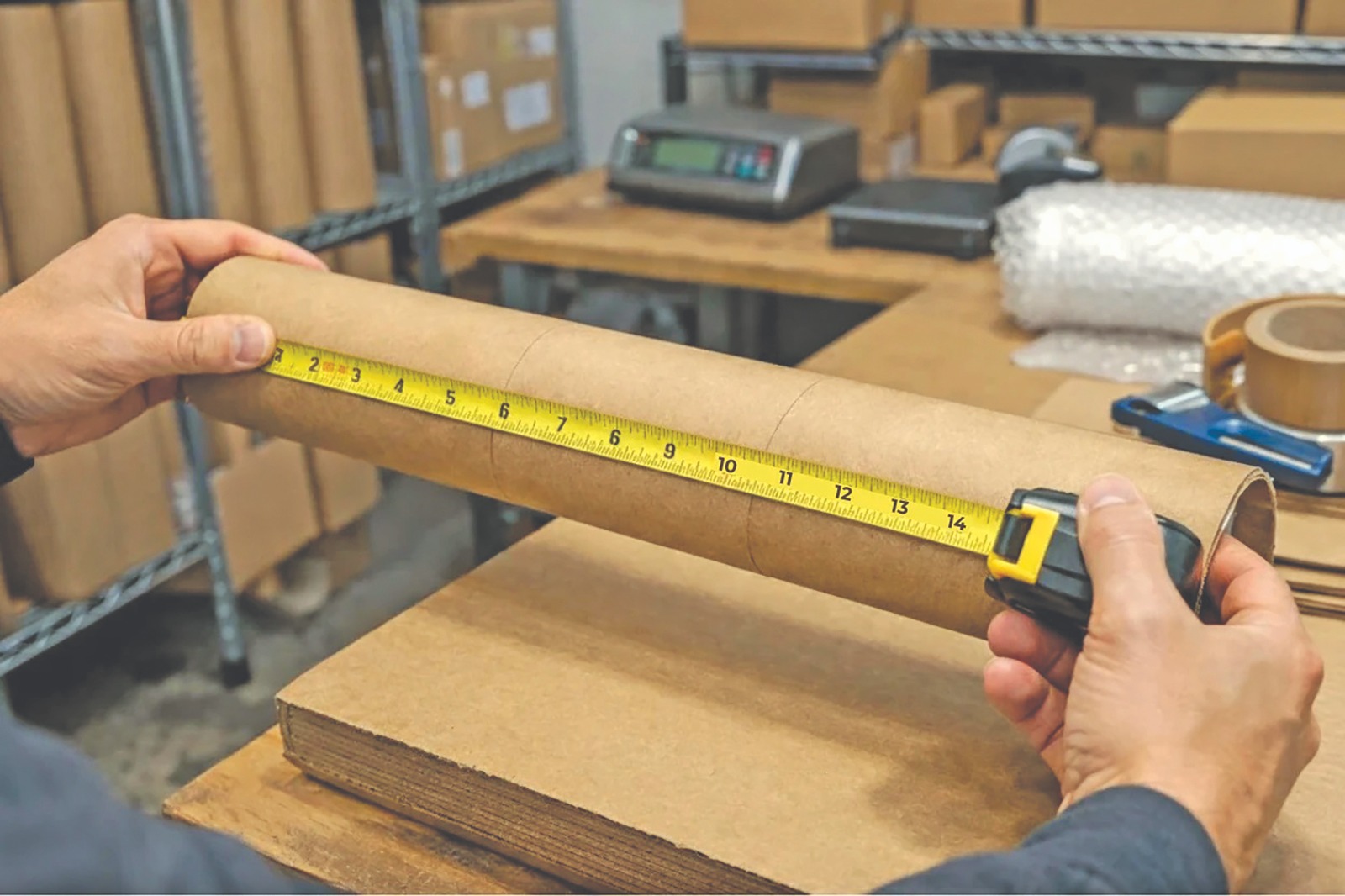 Stacked paper tubes